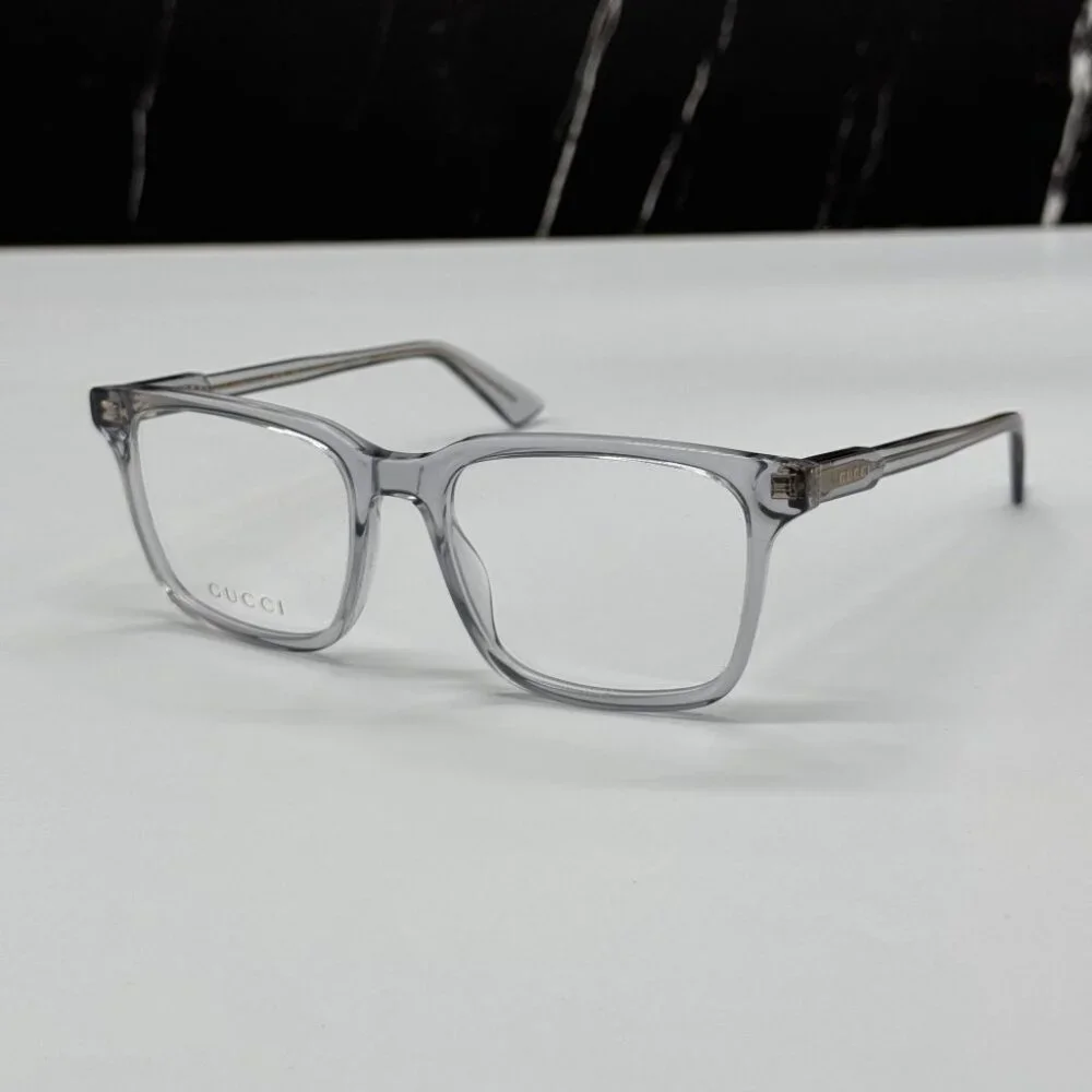 NEW GG1120O 005 GUCCI TRANSPARENT LIGHT BLUE MEN GUCCI EYEGLASSES